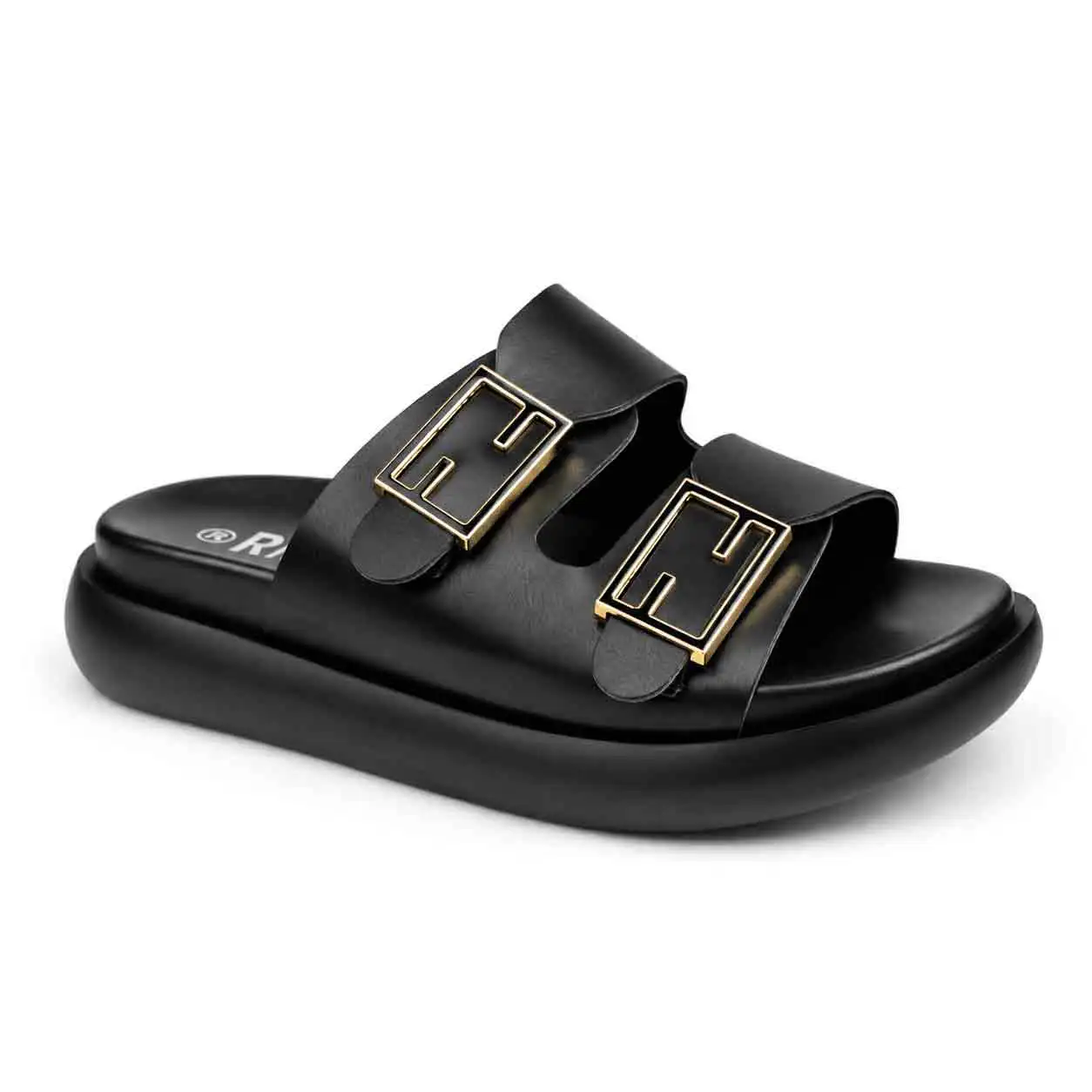 Sandale Compense pour femme 8099 noir sandale médicale femme confortable Maroc